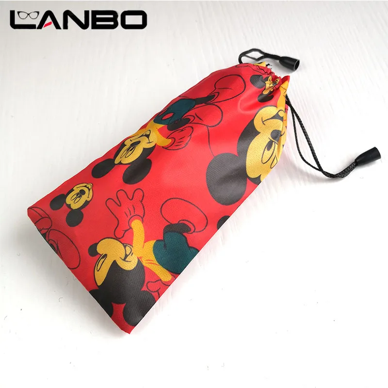 LANBO 100 шт./лот, уличные Защитные чехлы для стекла, солнцезащитное стекло es, сумка для хранения, мультяшная стеклянная сумка для переноски, стекло es, аксессуары