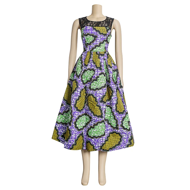 MD African Dresses For Women Traditional Dashiki Print Wax Lace Maxi Dress Ankara Boho Robe Kaftan Boubou Wedding Party Vestidos purple