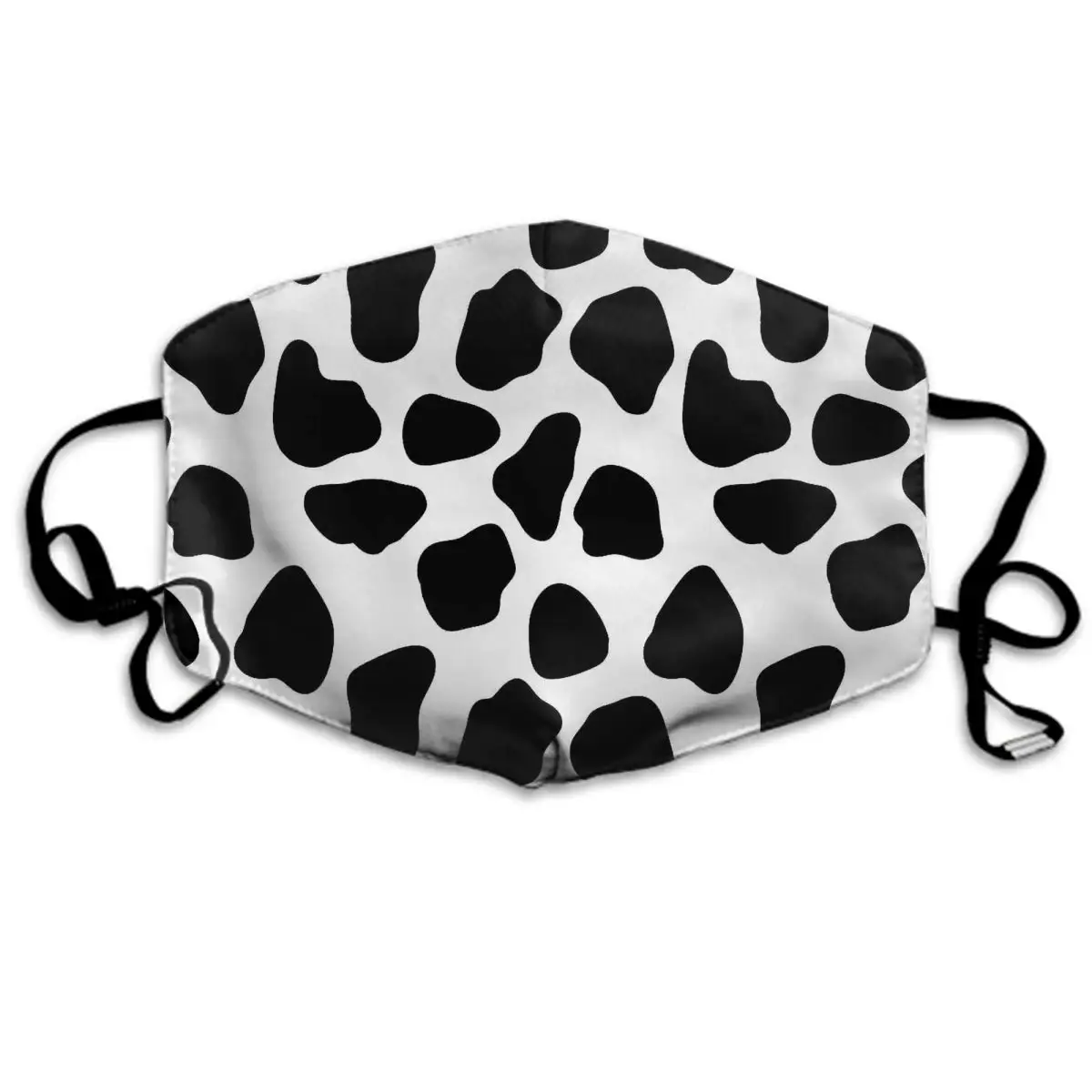 

Comfortable Two Layer Dust Mask, Soft Milk Cow Print Black White Face Mask Cover Mouth for Adults and Teens