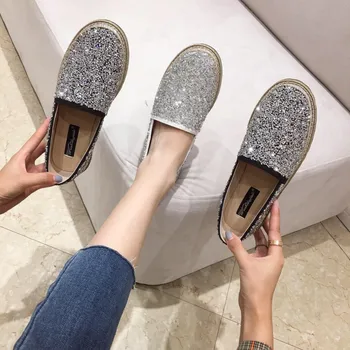 

Spring Bling women loafers cane hemp straw fisherman flat heels shoes espadrilles woman lazy flat zapatos mujer