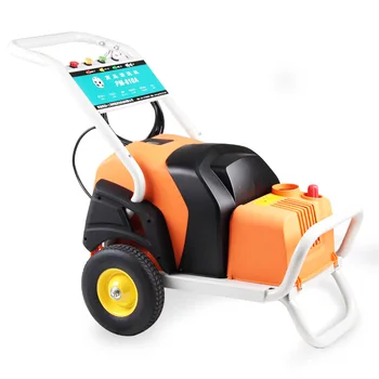 

PM-610A cold water washing machine 220V 2.4kW high pressure washer 90bar high flow 20LPM cleaning machine stop shut gun off