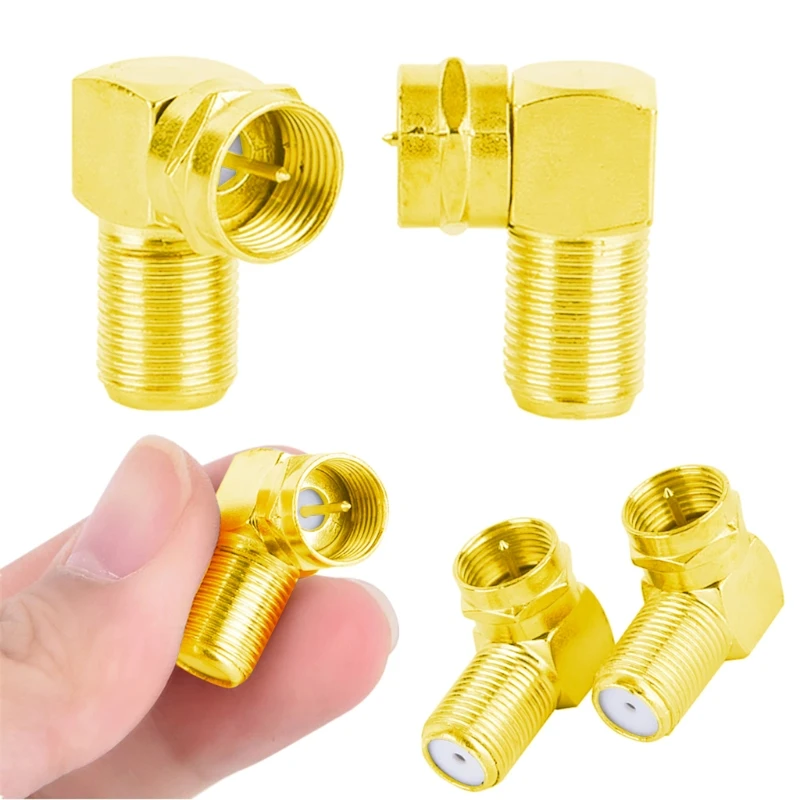 A9LC 90 Degree Coaxial Connector 2-Pack - F Type Right Angle Male to Female RF Coax Adapter for Satellite Receiver Description Image.This Product Can Be Found With The Tag Names Coaxial connector, Computer Cables Connecting, Computer Peripherals, PC Hardware Cables Adapters