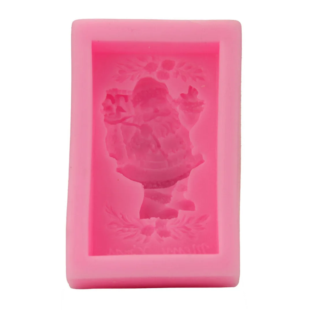 New Christmas Santa Claus Silicone Soap Mold Cake Chocolate Fondant Sugar Mould DIY Craft Household Supplies