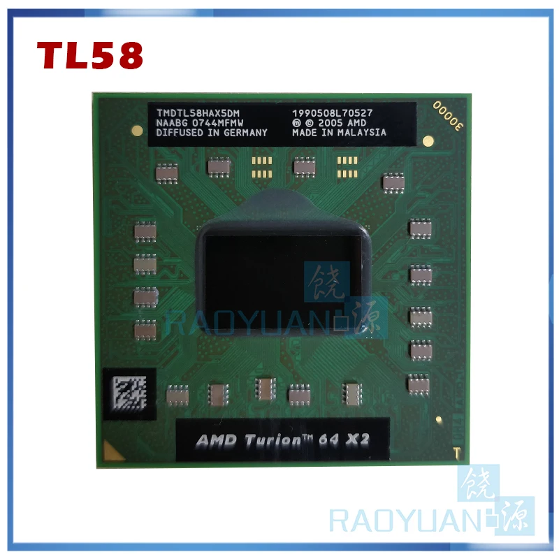 AMD Turion 64 X2 мобильный технологии TL-58 TL 58 TL58 1 9 ГГц двухъядерный нить Процессор