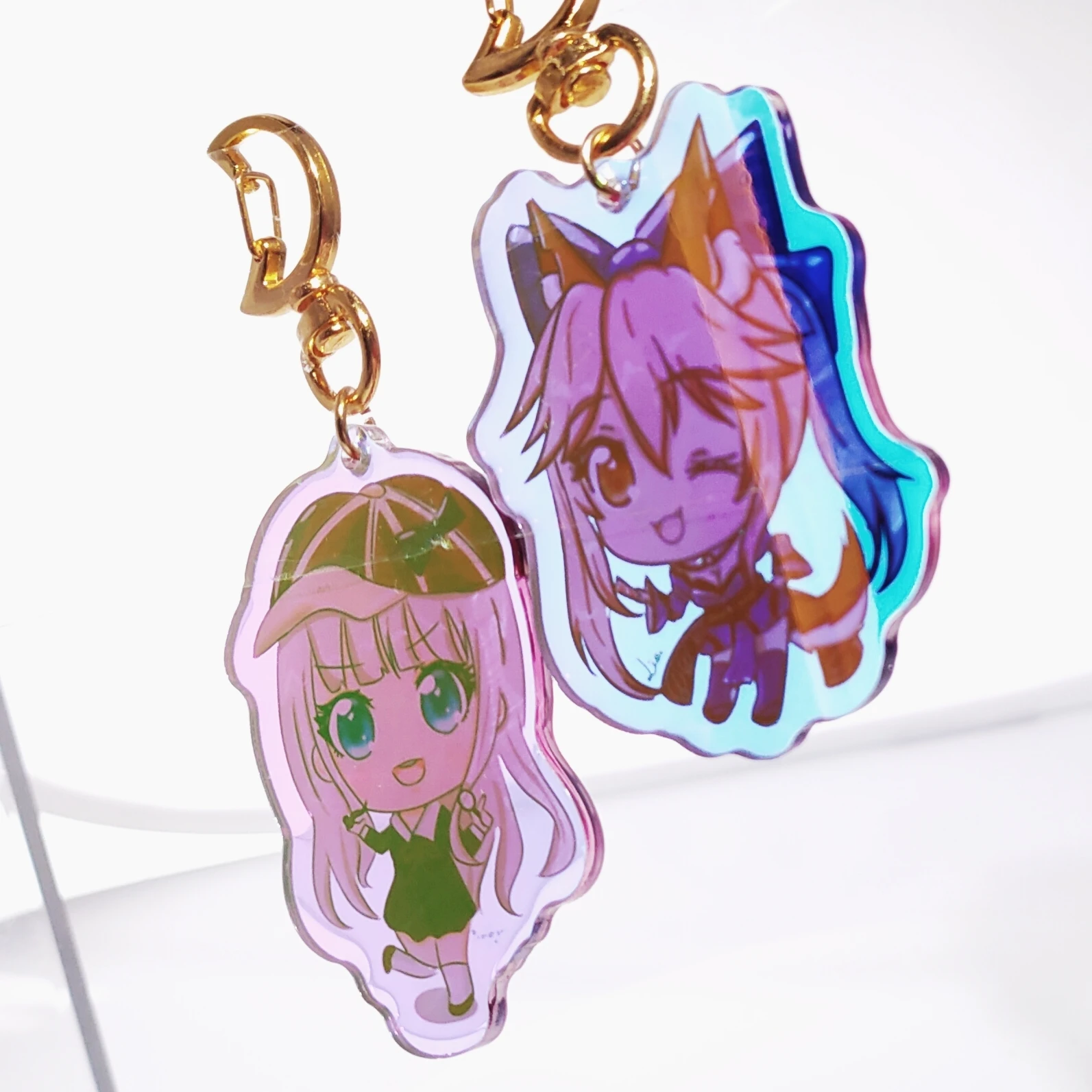 

30pcs Custom Printed Acrylic Charms Daqido Hologram Keychain