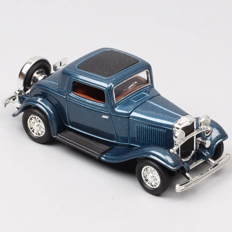 1:43 Масштаб дорожный знак классический античный 1932 Ford Модель B три окна купе вагон литье под давлением модель автомобиля игрушка для детей