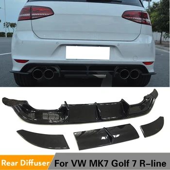 

Rear Bumper Diffuser Lip Spoiler for Volkswagen VW GOLF 7 VII MK7 R LINE 2014 - 2017 Carbon Fiber Rear Diffuser Spoiler FRP