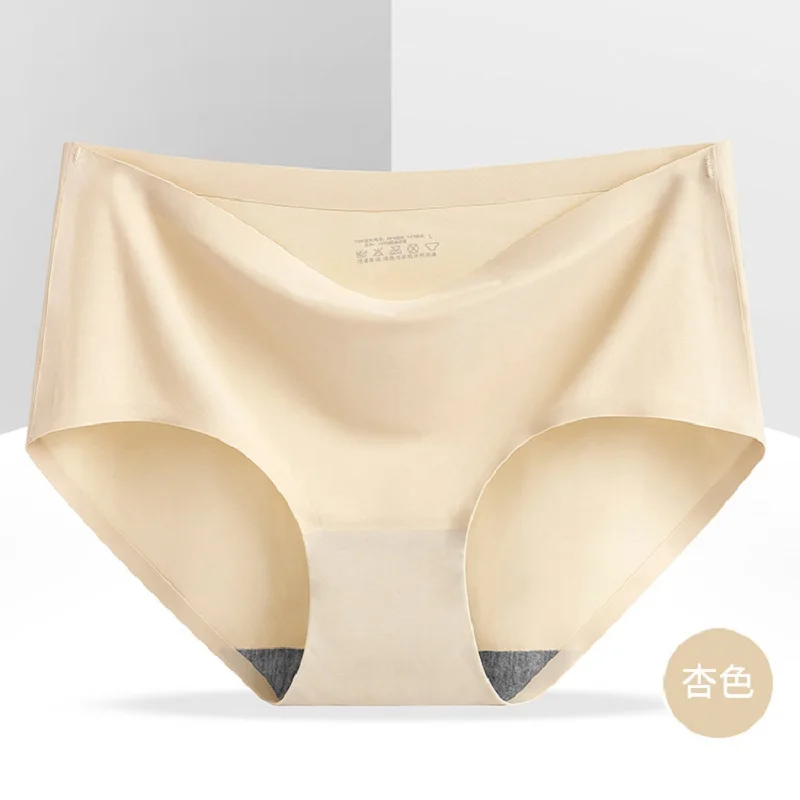 Сексуальные трусики Ondergoed Vrouw Naadloze Ice Zijde Mid Vrouwelijke Taille Slip Onzichtbare Zachte Ademend Panty| |