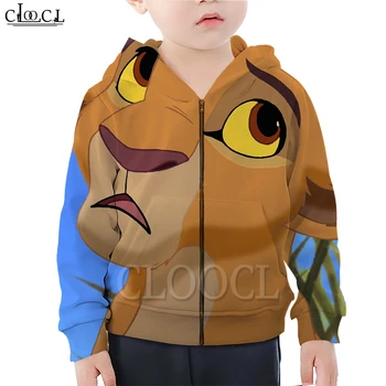 

CLOOCL Movie The Lion King Zipper Hoodies Boy Girl 3D Print Children's Hoodie Sweatshirt Harajuku Streetwear Tops
