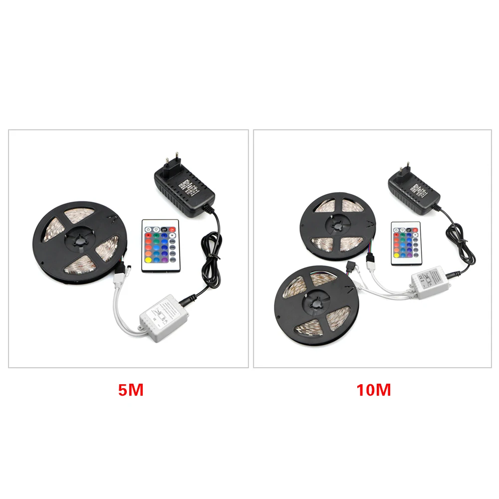 Светодиодная лента RGB 5050 5 м 10 водонепроницаемая светодиодная лампа для сада