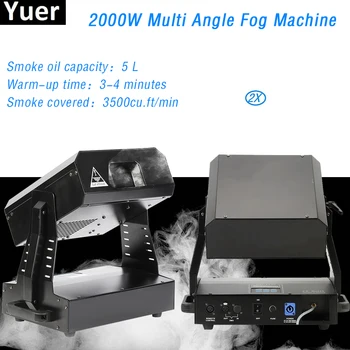 Goedkoop 2 Stks partij Snelle Verzending 2000W Disco Moving Head Rookmachine Afstandsbediening Rookmachine Ejector Dj Party Stage Light Fog Machine apparatuur
