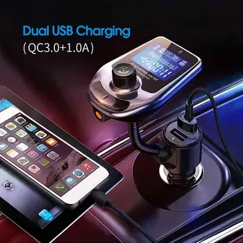 

Wireless Bluetooth MP3 Radio Transmitter Adapter Car Bluetooth FM Transmitter USB Charger AUX Input With LCD Display Music Playe
