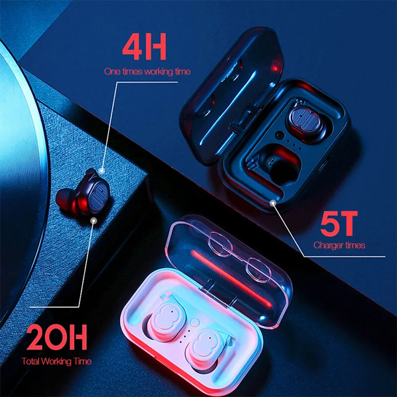 Bluetooth Earphone Wireless earphones smart touch control Earbuds voice control & Charging case for Android phone