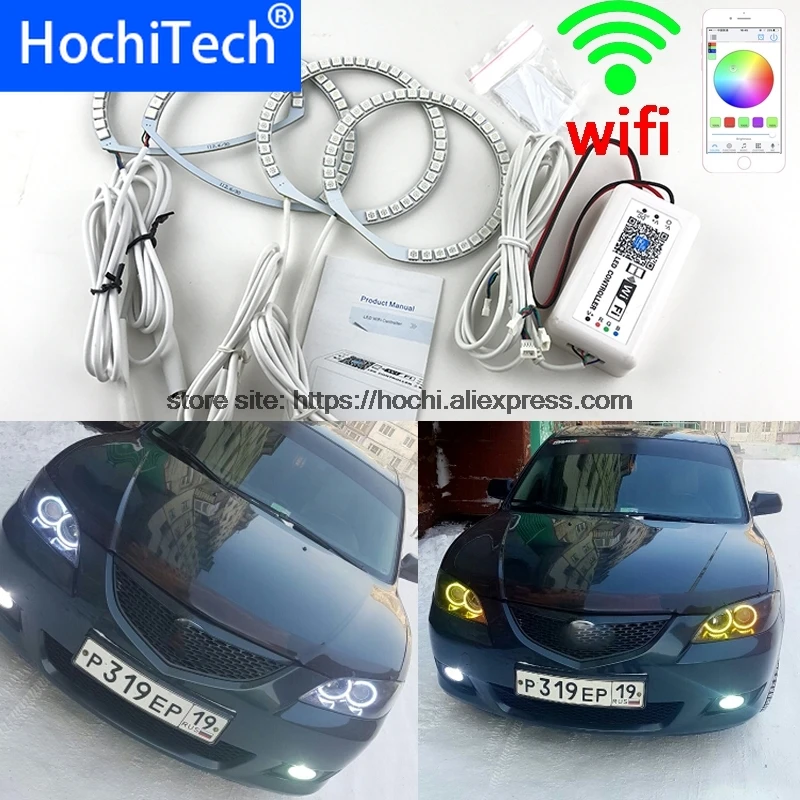 HochiTech отличные разноцветные кольца с гало RGB набор для стайлинга автомобиля