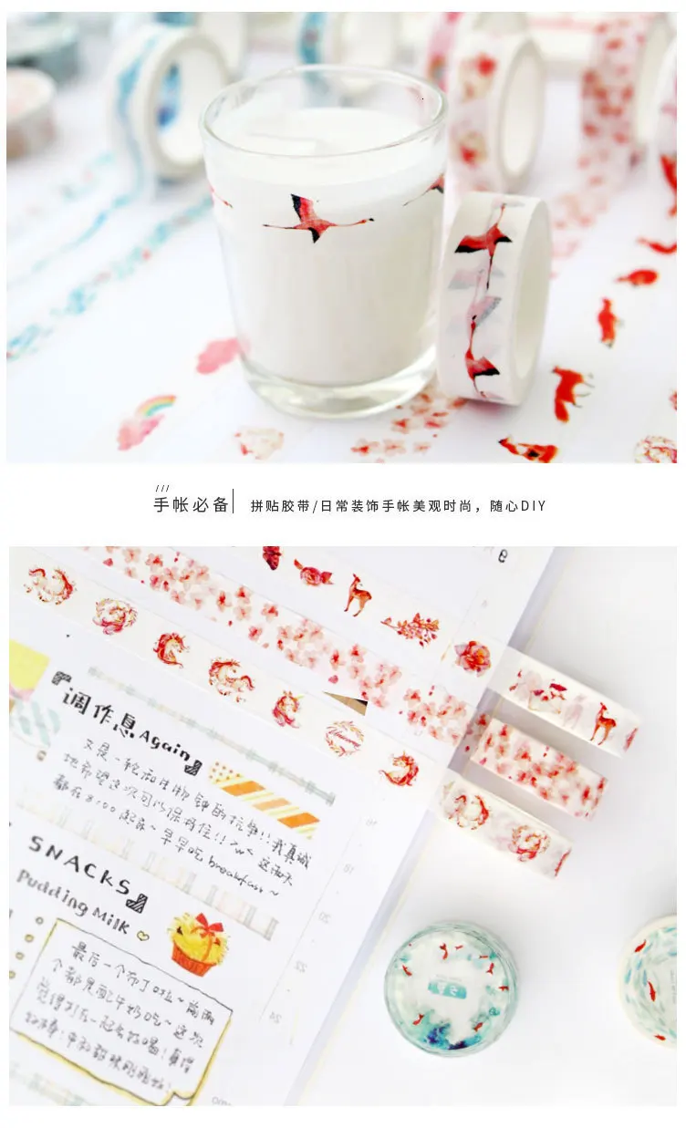 Cherry Blossom фольга Kawaii Васи Лента Скрапбукинг маскирующая Лента наклейки Скрапбукинг васитапе стиральная лента sumikko гураши 02549