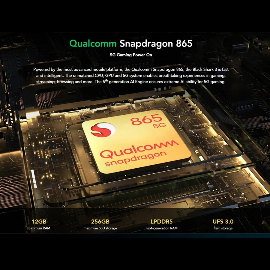 Глобальная версия оригинальный Xiaomi Black Shark 3 5G игровой мобильный телефон 6 67 &quot 8G/12G