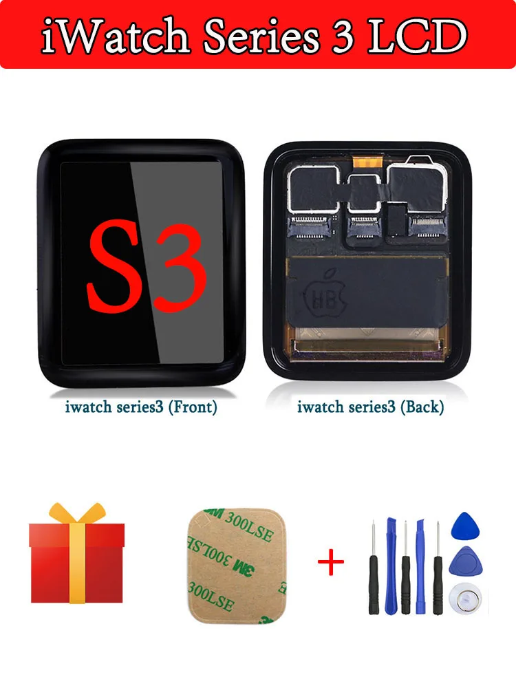 Assembléia para Apple Gps + Celular Lcd para Apple Original Assistir Série Display Lcd Digitador s3 38mm 42mm Touchscree 3