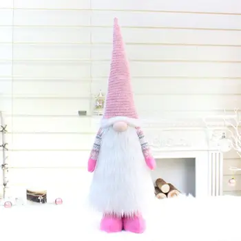 

Handmade Christmas Faceless Doll Decoration Retractable Standing Swedish Gnome H55A