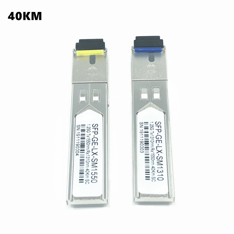 SC SFP волоконно-оптический модуль 1,25G SC 20/40/60/80/100 км 1310/1490/1550 нм одиночный волоконно-оптический модуль SFP совместимый код ONU OLT - Цвет: 40KM