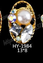 HY-1983 10pcs 10 шт./лот, древний сплав для дизайна ногтей, 3d Цветы с плоской задней частью, бриллианты, жемчужные ювелирные изделия, стразы, украшения для ногтей - Цвет: HY-1983 10pcs