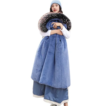 

winter jacket for women large fur collar hooded warm thicke cotton-wadded female long coats women plus size parka outerwear 2019