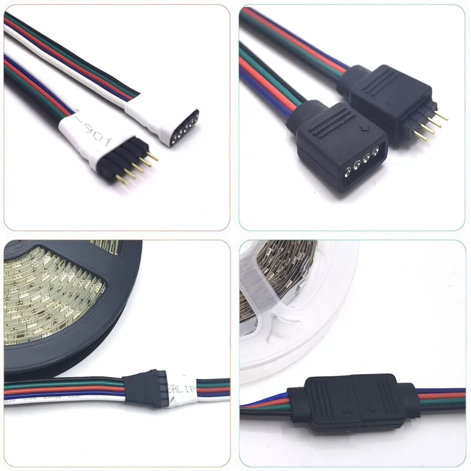 1Pcs 16.5cm 5050 RGB 4 pin LED Strip Light connectors Strip to