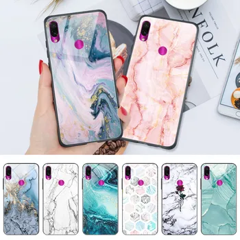 Перейти на Алиэкспресс и купить Мраморный глянцевый чехол Redmi Note 8 T 8 T 9S 9 7 6 5A Prime яркий чехол для Xiaomi Redmi 5 Plus 6A 7A 8A Mi A3 9T Mi Note 10 Lite