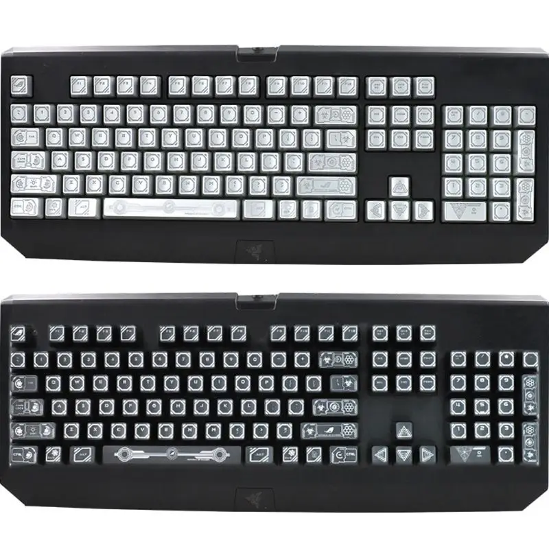RGB 104 Keycaps ANSI Layout OEM ABS Shot Keycap с подсветкой для razer BlackWidow
