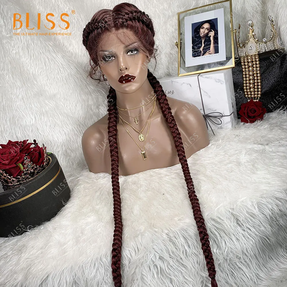 Парик из черных кос BLISS в афроамериканской коробке парик синтетических волос