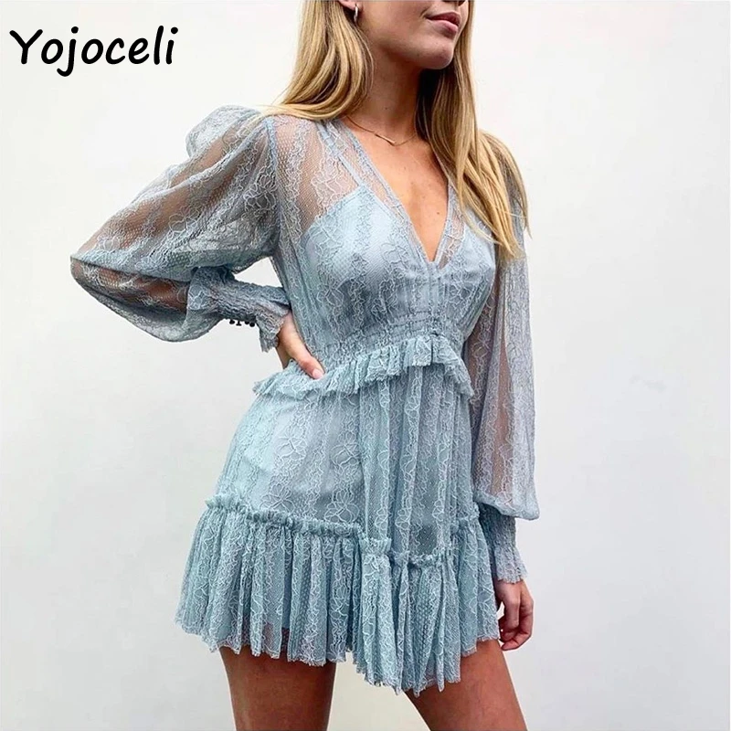 Сексуальное женское платье Yojoceli с длинным рукавом для вечевечерние НКИ клуба дня