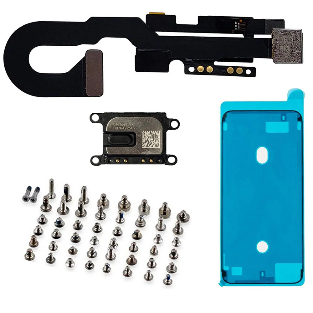 Front Camera Flex Cable For iPhone 7 7P 8 Plus With Sensor Proximity Light + Full Set Screws Waterproof Glue + Ear Speaker