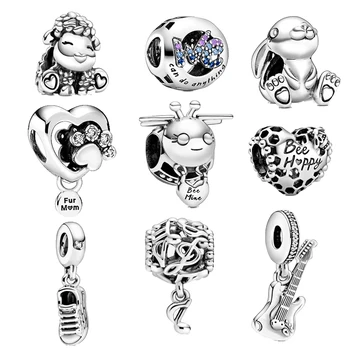 

2020 Spring New 925 Sterling Silver Ninny Rabbit Series Charms Fit Original 3mm Bracelet Bangle DIY Jewelry Making 2001