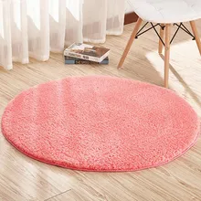 Пушистый круглый коврик ковры для гостиной Декор Искусственный мех ковер для детской комнаты длинные плюшевые ковры для спальни мохнатый ковер современный коврик