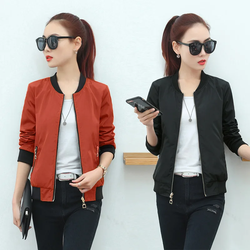 

Reversible Jacket Female Short Coat 2018 Spring And Autumn New Style Supply of Goods Slim Fit Coat Women's Made