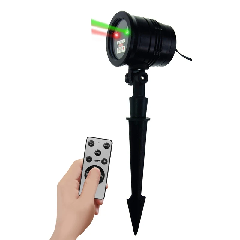 

Christmas Stars Light Shower 24 Patterns Projector Effect Remote Moving Waterproof Outdoor Garden Xmas Decorative Lawn , EU Plug