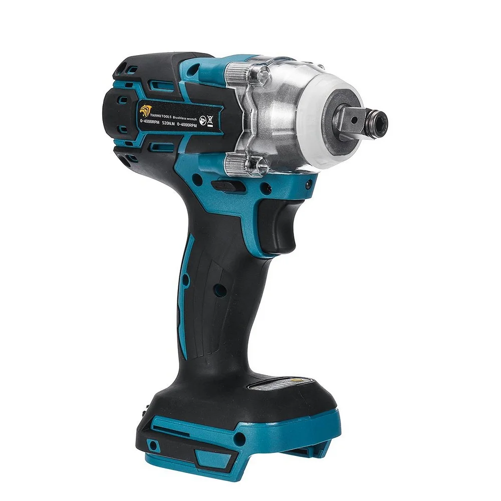 

Impact Wrench Electric Power Tool 18V Rechargeable Brushless Motorized Wrench 1/2 Socket Handheld Tools for Construction Site