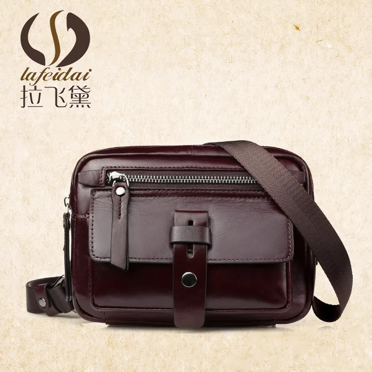 

Pull Fly Dai New Style MEN'S Leather Bag Korean-style Casual Shoulder Bag Shoulder Cowhide Messenger Bag Men's a Generation of F