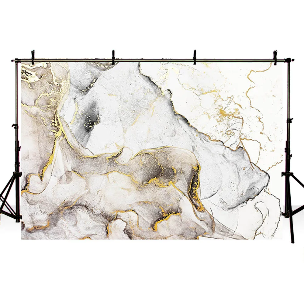 Avezano Marble Texture Photography Background Gold Black White Gradient  Baby Pet Toy Food Photocall Backdrop Photo Studio Props