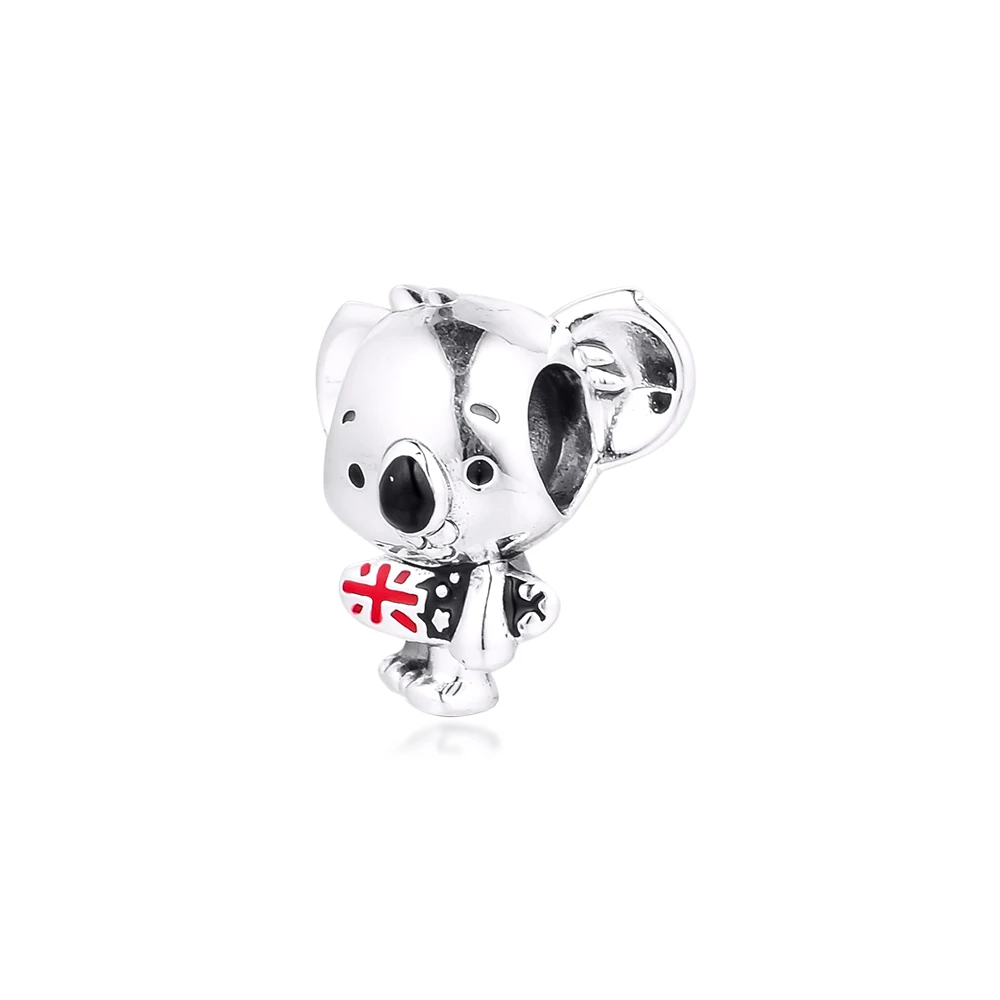 Fits-for-Pandora-Beads-Bracelets-Surfing-Koala-Charms-100-925-Sterling-Silver-Jewelry-Free-Shipping (4)