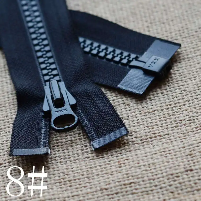8# YKK Zipper Black Resin Plastic Long Single Open End Fastener Repair Replacement for Coat Jacket Sewing Accessories Wholesale | Дом и сад