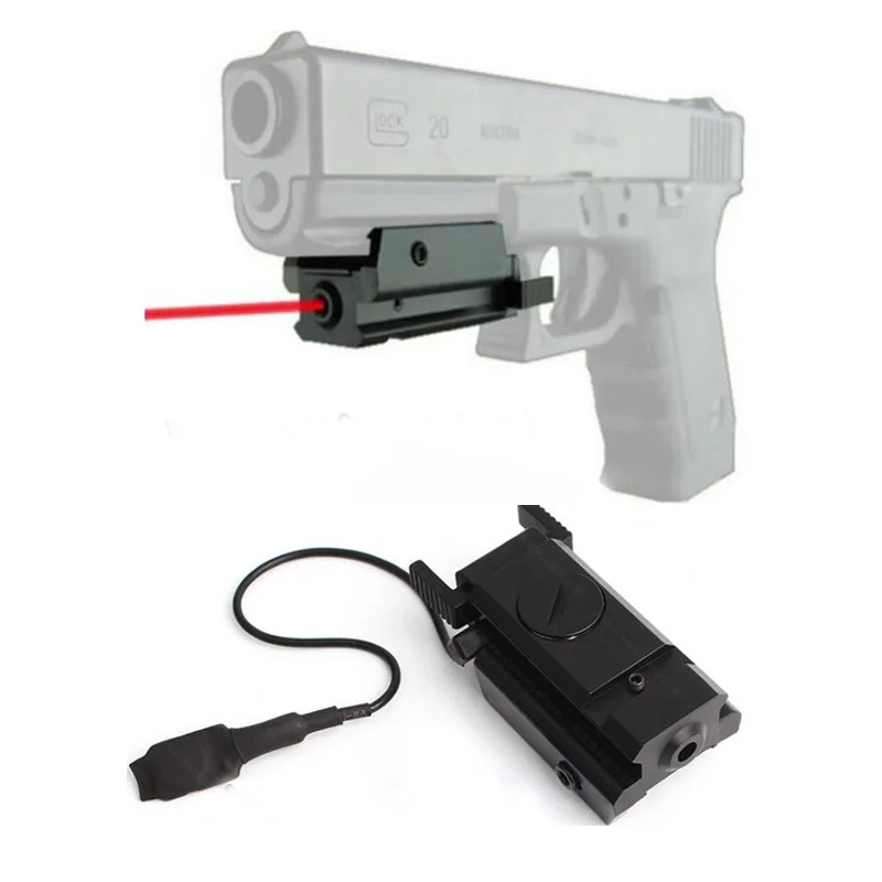 Tactical For Rifle Handgun Red Dot Laser Sight Low Profile 20mm Picatinny Rail 