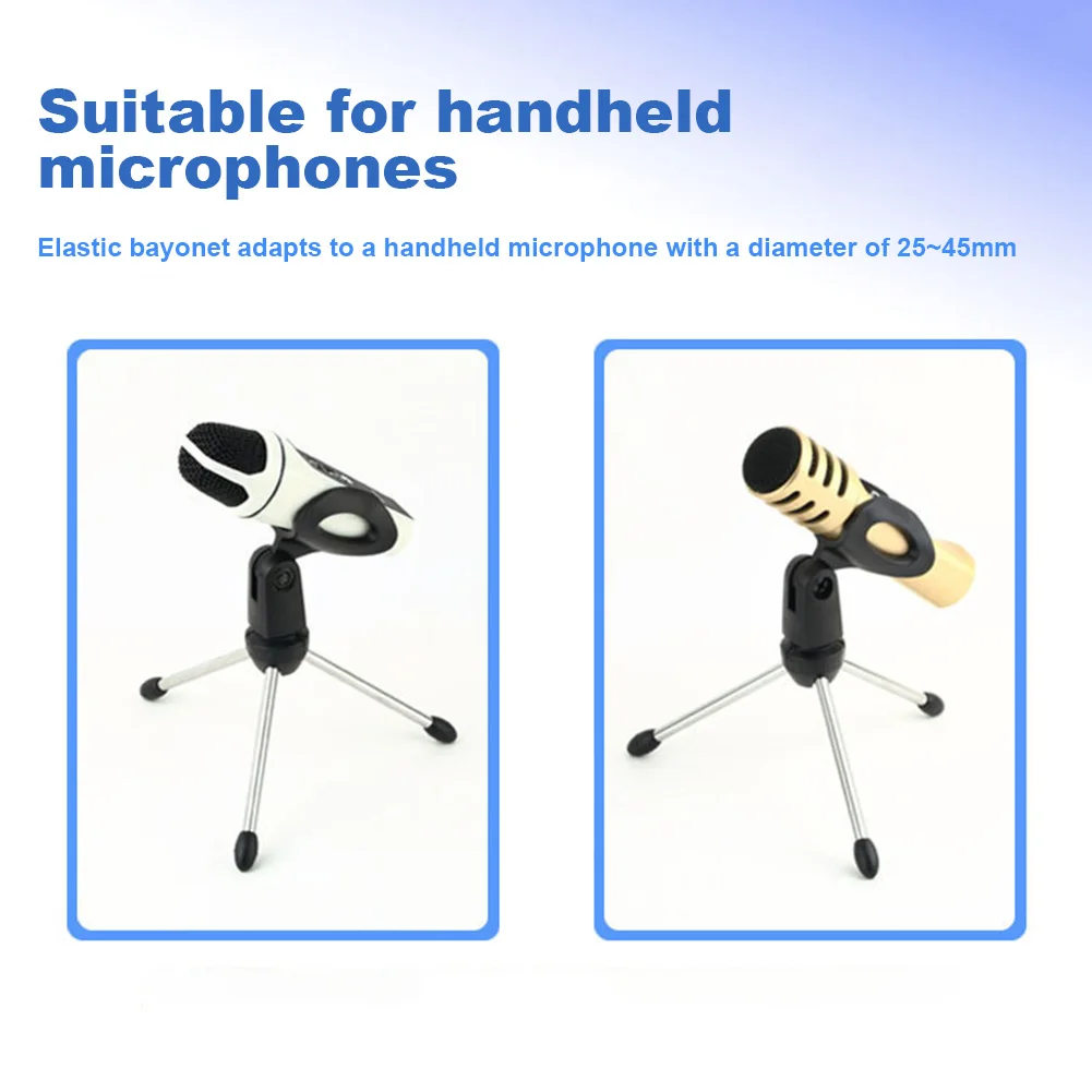 

Microphone Mic Stand Tripod Bracket Portable Zinc Alloy Desktop Table Adjustable Holder AS99