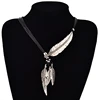 SUMENG Hot Sale New Fashion Bohemian women girl Alloy Feather Antique Vintage Time Necklace Sweater Chain Pendant Jewelry Gifts ► Photo 2/6