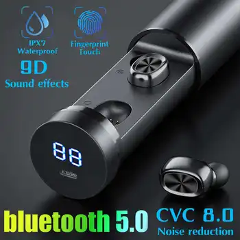 

Wireless bluetooth Earphone with Microphone Sports Waterproof Wireless Headphones Headsets Touch Control Music Earbuds For Phone