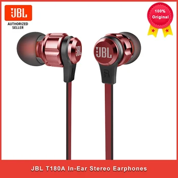 JBL T180A In-Ear Stereo Earphones 3.5mm Wired Sport Gaming Headset Pure Bass Earbuds Handsfree With Microphone 1