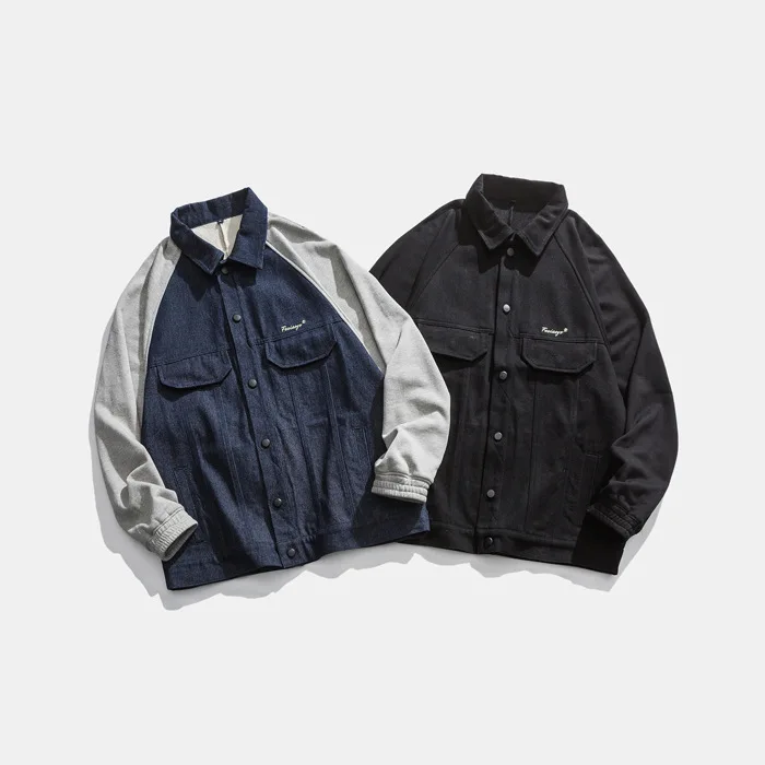 

Wu Navigation Autumn Japanese-style Fold-down Collar Washing Workwear Convention Coat Men's Retro Trend Loose-Fit Youth Loose To