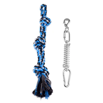 

Exercise Garden Muscle Builder Spring Pole Play Pull Training Tools Durable For Dogs Backyard Home Outdoor Hanging Rope Toy