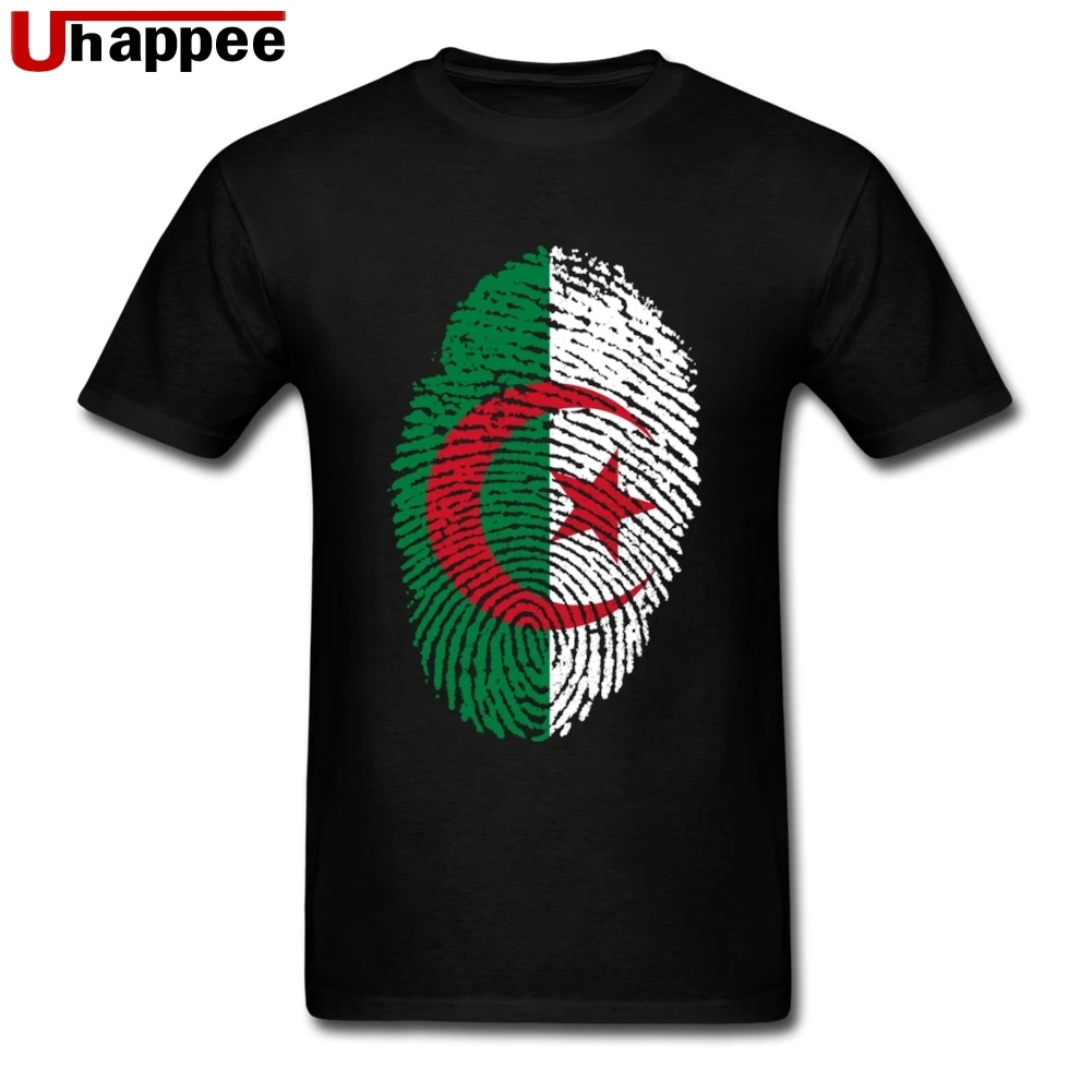 

Fitness Algeria Flag Fingerprint Tee Shirts Mens Cool Vintage Boyfriend and Girlfriend Tees Shirts