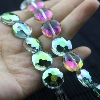 

8*14mm 100pcs Spacer Crystal Beads Fuchsia Green for Needlework Women Diy Accessories Pearls Loose Facet Glass Beads
