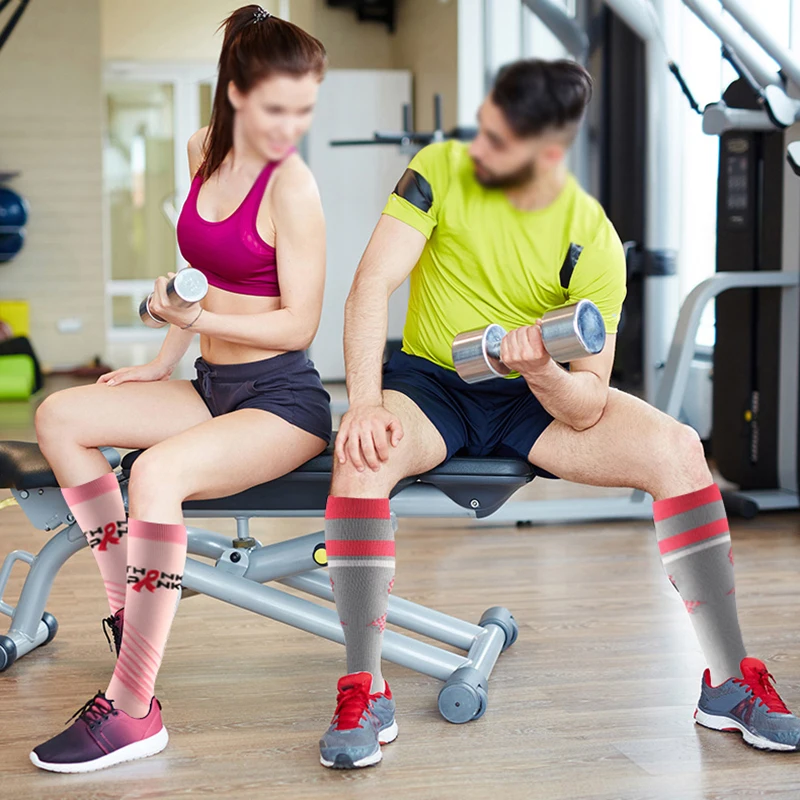 58 Styles Of Unisex Compression Stockings. Cycling Socks Suitable For Diabetes, Edema, Varicose Veins, And Marathon Running